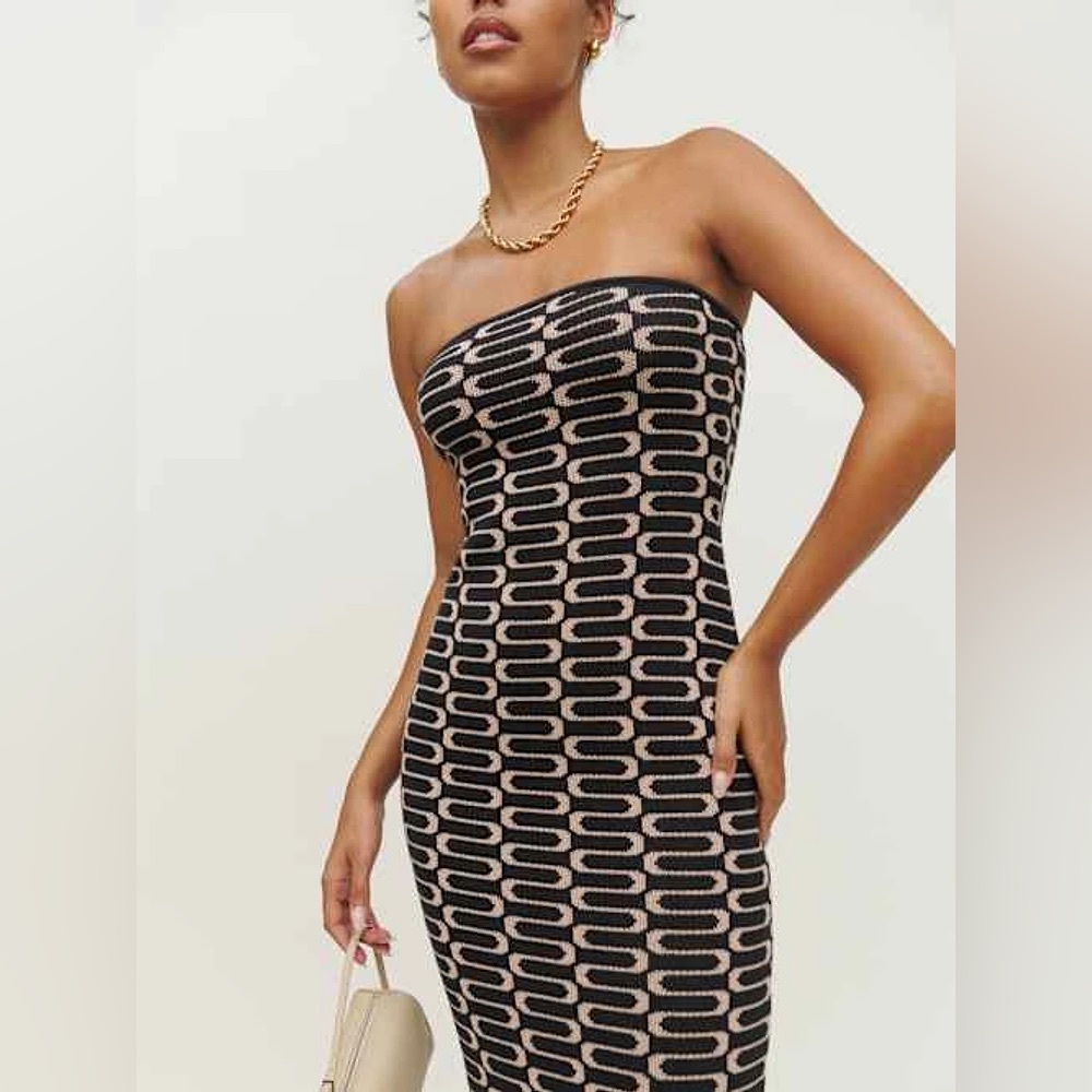 Reformation Cianna Strapless Sweater Dress S Linguini